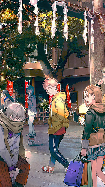 Jujutsu Kaisen Characters, jujutsu kaisen, anime, maki zenin, mai zenin, nanami mahito, miwa kento, aoi todo kasumi HD phone wallpaper