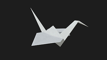 Paper Crane, Origami paper crane, Royalty- 3D model, Intricate design HD wallpaper