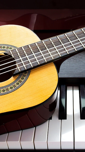 Piano and guitar, Melodic harmony, Musical duo, Instrumental passion HD phone wallpaper