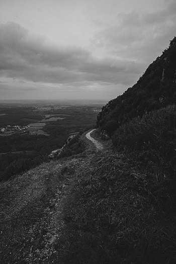 Landscape, Nature, Mountains, Path, Bw, Chb, Trail HD phone wallpaper