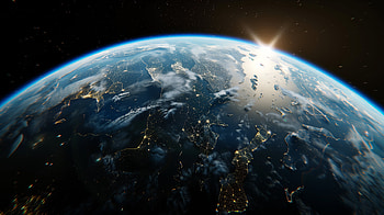 Earth from Space Sunrise, Earth From Space, earth, space HD wallpaper