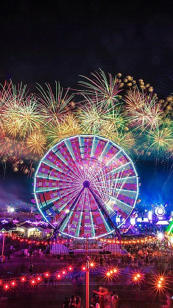 EDC Las Vegas , Electric energy, Dynamic festival, Nighttime extravaganza HD phone wallpaper