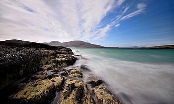 Seascape Front Scenery Blue Rocks , seascape, scenery, rocks, nature HD wallpaper