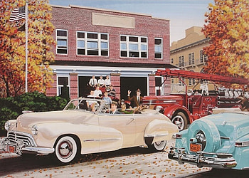 The Fire Station, station, people, fire, cars HD wallpaper