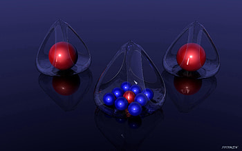 3D, Surface, Form, Glass, Balls HD wallpaper