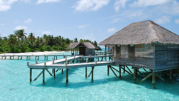 Landscape, Houses, Beach HD wallpaper