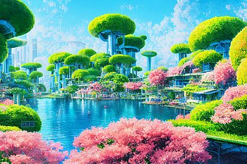 Daytime 09, Sci Fi, city, sci fi city, fantasy landscape HD wallpaper