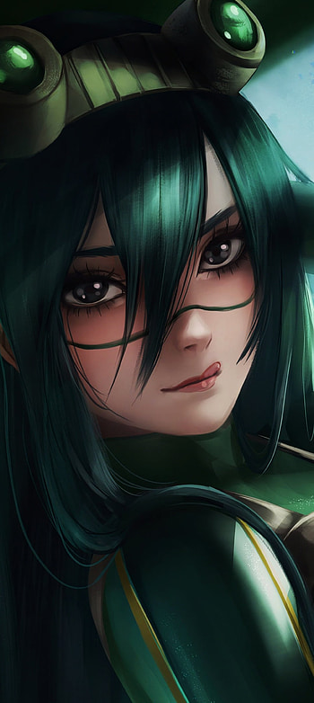 My Hero Academia, my-hero-academia, quirk, Anime, Tsuyu-Asui, frog, student, female, girl, froppy HD phone wallpaper