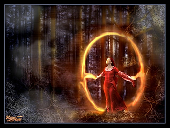 There's Magic In The Air, lady, magic, abstract, fantasy HD wallpaper