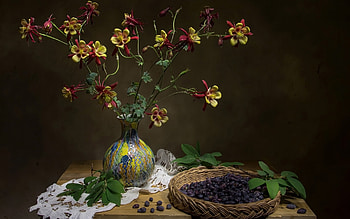 Still Life Flowers, table, arraingment, still life, flowers HD wallpaper