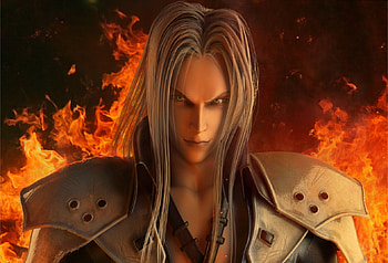 sephiroth, final fantasy vii, fire, armor HD wallpaper