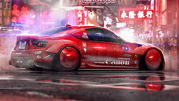 Honkong Cyberpunk Cars, cyberpunk, cars, artist, artwork, digital-art, deviantart HD wallpaper