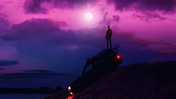 Nightcall, artist, artwork, digital-art HD wallpaper