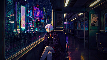 Cyberpunk Edgerunners - Lucy in 90s anime aesthetic, Cyberpunk: Edgerunners, Lucy (Cyberpunk: Edgerunners), Neon City HD wallpaper