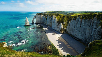 White Cliffs, Blue sea and cliffs, , Cliffs of Moher HD wallpaper