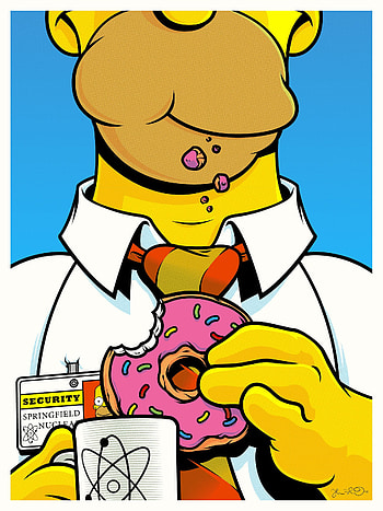 Pop Art Homer Simpson, Funny Pop Art HD phone wallpaper
