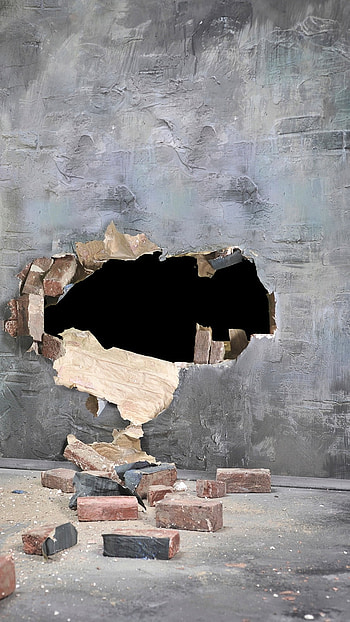 Wall, Broken HD phone wallpaper