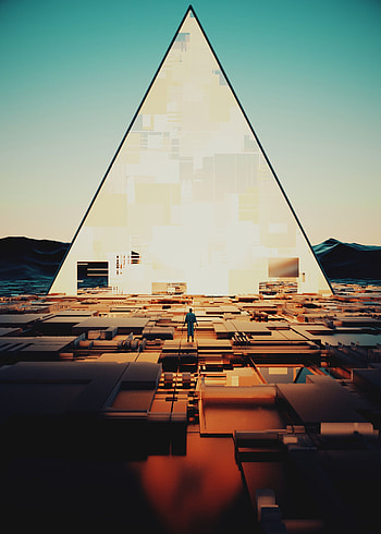 Silhouette, Miscellanea, Miscellaneous, Form, Glow, Forms, Triangle HD phone wallpaper