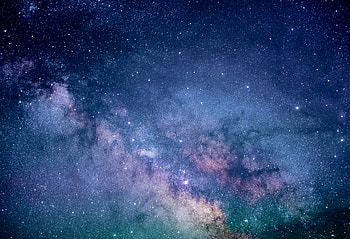 Starry space, milky way, clouds, stars HD wallpaper