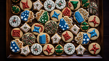 Holiday Baked Treats - Festive Cookies, food, Sugar Cookie, cookie, holiday, sweets HD wallpaper