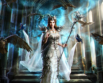 Elayne, utterfly, bird, art, girl, woman, butterfly, fantasy, game, anotherwanderer, legend of the cryptids, luminos, queen HD wallpaper