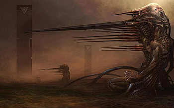 Alien Land Of Pain, H.R. Giger HD wallpaper