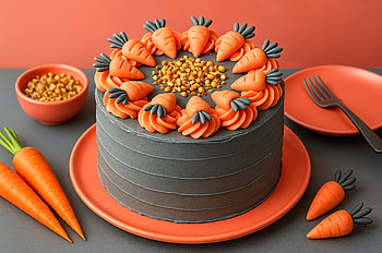 Carrot Cake Delight: Vibrant & Delicious Celebration, carrot cake, dessert, frosting, baked goods HD wallpaper
