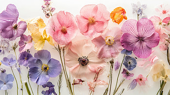 Vibrant Pressed Flowers - Ultra, flower, pressed flowers, petal, botanical, nature HD wallpaper