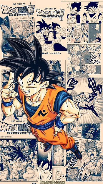 Goku mangaa, art, cartoon HD phone wallpaper