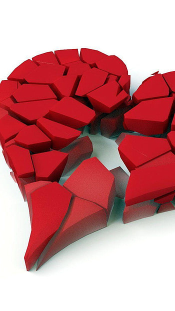 Broken Heart, broken pieces, heart piece, emotional HD phone wallpaper