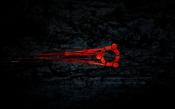 Shooting Red Ubuntu Logo For HD wallpaper