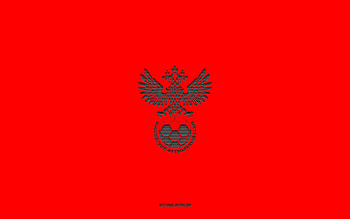Russia national football team, red background, football team, emblem, UEFA, Russia, football, Russia national football team logo, Europe HD wallpaper