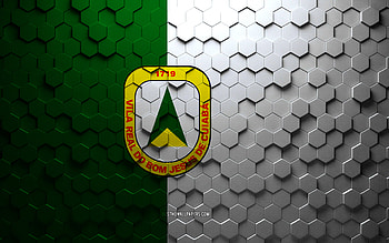 Flag of Cuiaba, honeycomb art, Cuiaba hexagons flag, Cuiaba, 3d hexagons art, Cuiaba flag HD wallpaper