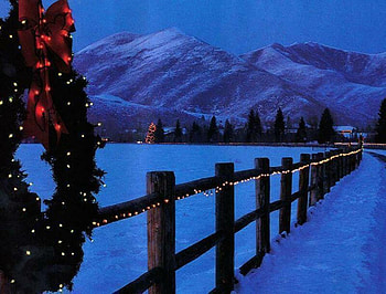 Christmas eve, night, blue, decoration, snow HD wallpaper