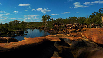 Somewhere in the Kimberley Region WA, Australia, clouds, landscape, trees, sky, water, lake HD wallpaper