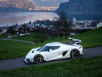Koenigsegg Jesko, Car, Vehicles, Koenigsegg, Supercar, White Car HD wallpaper