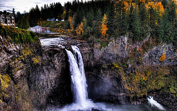 Landscape, Water, Mountains, Autumn, Waterfalls HD wallpaper