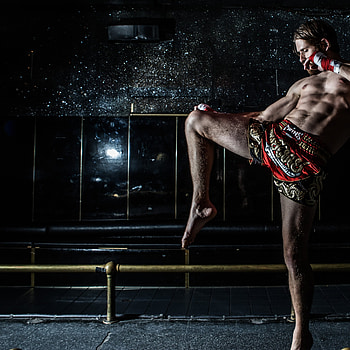 Fighter Muay Thai, Shadow fight, Section sports, resolution HD phone wallpaper