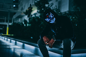 Dark, Darkness, Glow, Mask, Anonymous, Face, Hood HD wallpaper