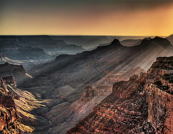 Arizona Grand Canyon: Sunlight Rays in (USA), United States, Arizona, Grand Canyon, USA HD wallpaper