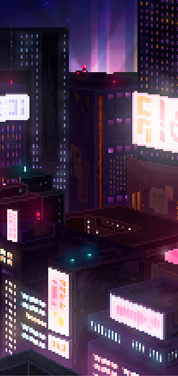 Pixel Art City, artistic, pixel art HD phone wallpaper