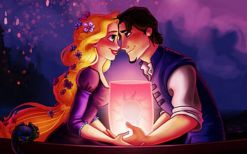 Rapunzel Animation, Tangled movie, Sky and river, Magical lanterns HD wallpaper