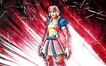 Antheia, grunge art, Fortnite Battle Royale, Fortnite characters, pink abstract rays, Antheia Skin, Fortnite, Antheia Fortnite HD wallpaper