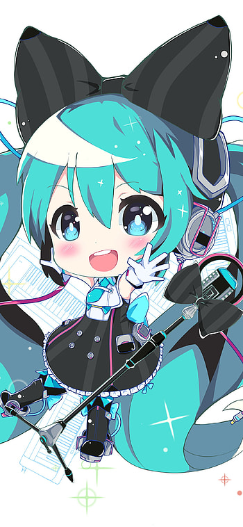 Hatsune Miku music, Blue illustration art HD phone wallpaper