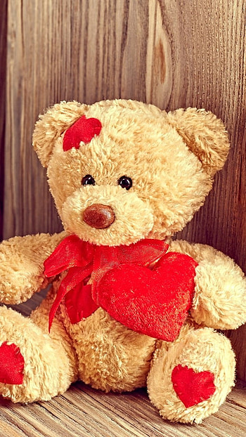Teddy Bear Love, Cute, Teddy, heart HD phone wallpaper