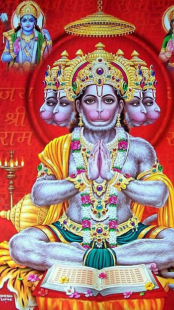 Panchmukhi Hanuman, Panchmukhi God Hanuman HD phone wallpaper