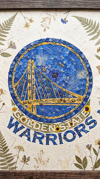 Golden State Petal Bridge / Warriors Floral / Blue & Gold Art HD phone wallpaper