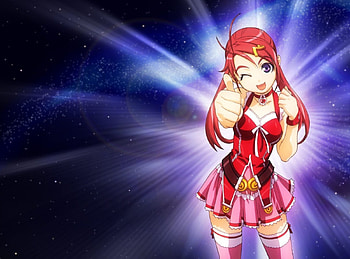 Cute Girl, approve, cheer, anime, pretty, cute, happy, girl HD wallpaper