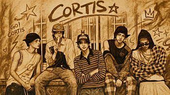 Cortis Collective —, Boy Band, Sketch, Sepia HD wallpaper