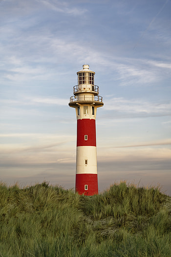Nature, Grass, Structure, Striped, Lighthouse HD phone wallpaper